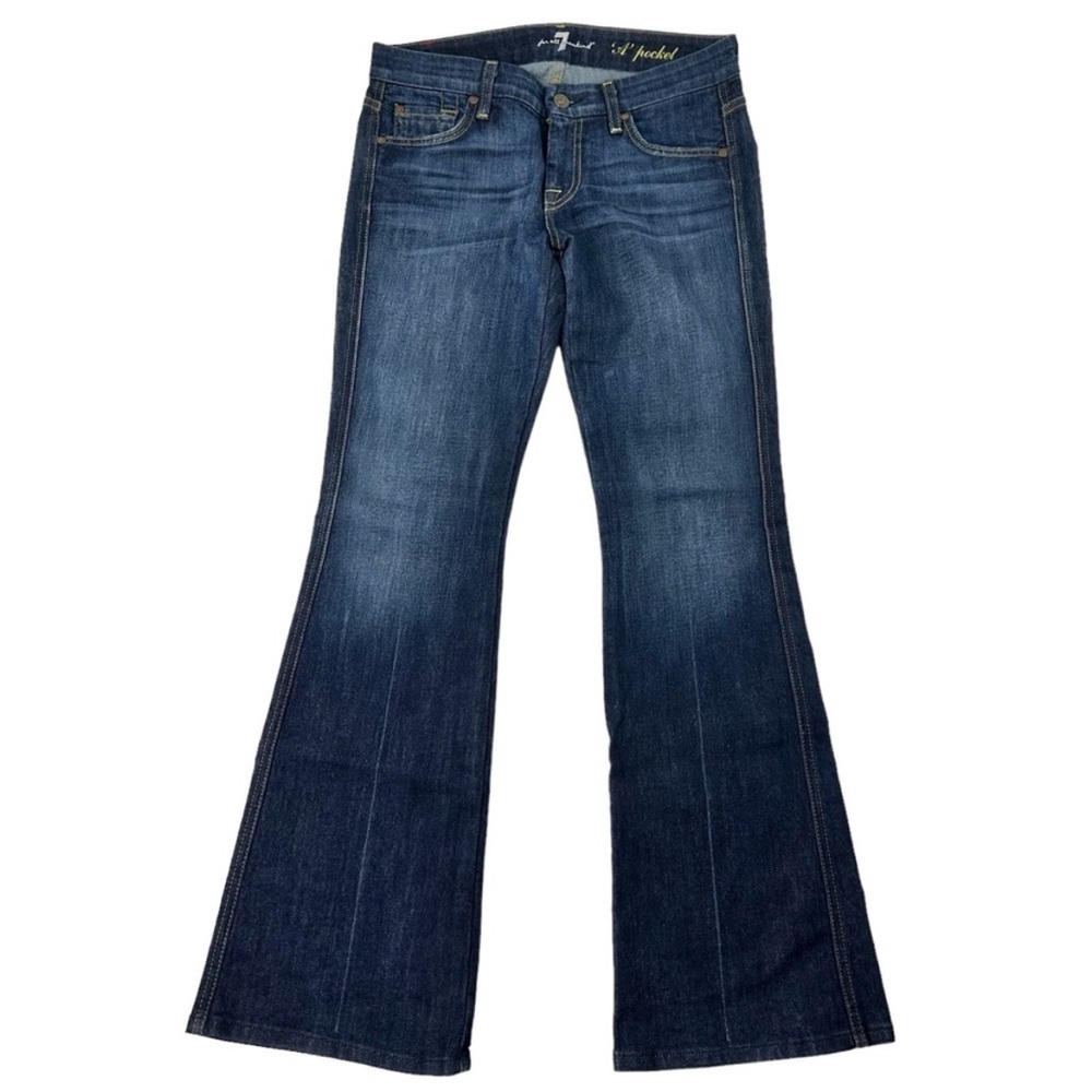 7FAMK A Pocket Flare jeans wide leg low rise y2k